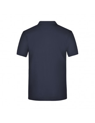 Button-down polo shirt with fashionable inset