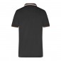 Poloshirt with fashionable contrasting stripes on collar and sleeves