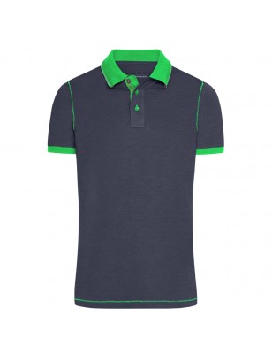 Polo shirt in trendy slub yarn quality