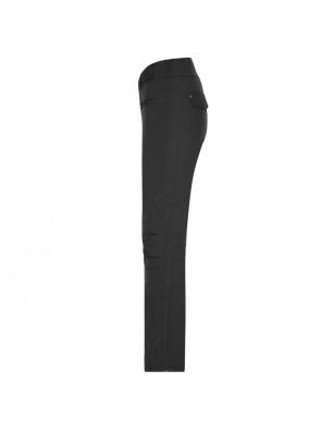 Elastic, padded softshell pants