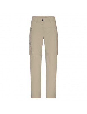 Stretch pants with removable zip-off lower legs