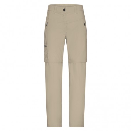 Stretch pants with removable zip-off lower legs