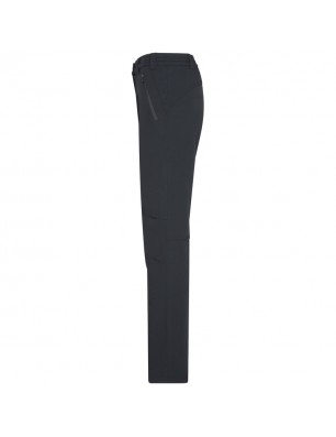 Elastic outdoor pants with slightly formed knee part