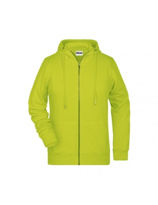 Hooded sweat jacket with zip