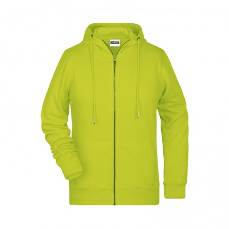 Hooded sweat jacket with zip