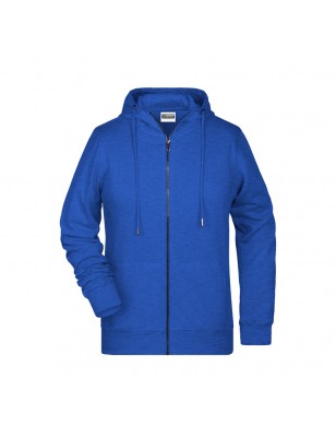 Hooded sweat jacket with zip