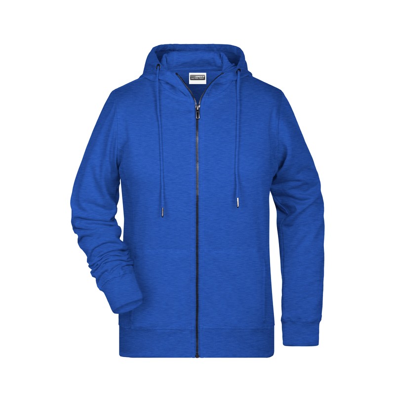 Hooded sweat jacket with zip