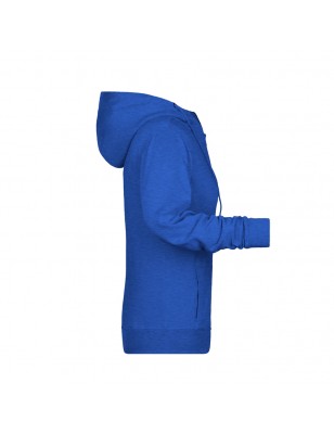 Hooded sweat jacket with zip