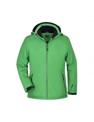 Elastic, padded softshell jacket