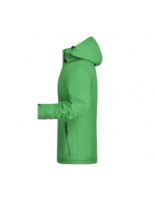 Elastic, padded softshell jacket