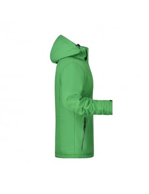 Elastic, padded softshell jacket