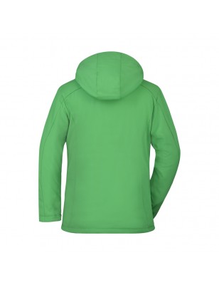 Elastic, padded softshell jacket