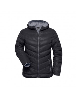 Ultra light down jacket with hood in casual style