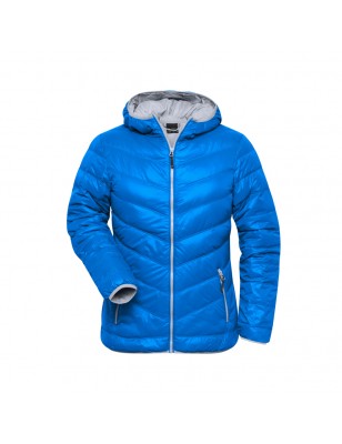 Ultra light down jacket with hood in casual style