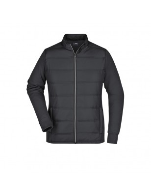 Trendy sweat jacket in attractive material mix