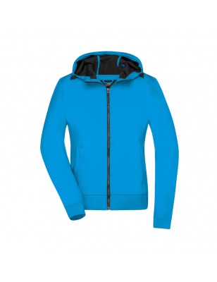 Hooded softshell jacket in sporty design