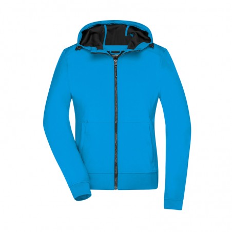 Hooded softshell jacket in sporty design