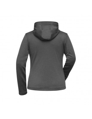 Fashionable hooded jacket made of 100% recycled polyester for