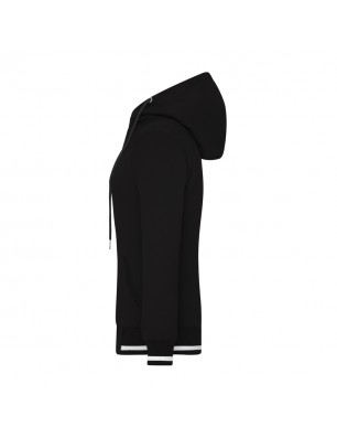 Hooded sweat jacket with zip