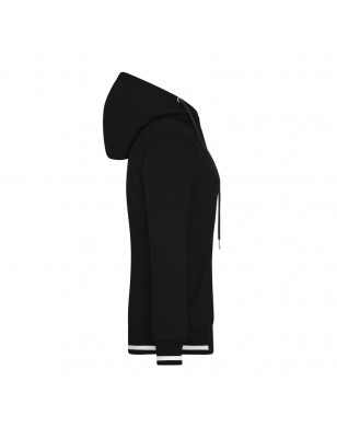 Hooded sweat jacket with zip