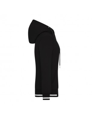 Hooded sweat jacket with zip