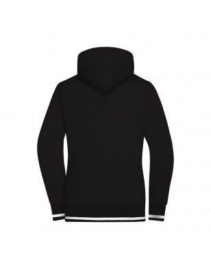 Hooded sweat jacket with zip