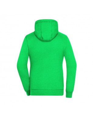 Zipped hooded sweat jacket