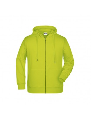 Hooded sweat jacket with zip