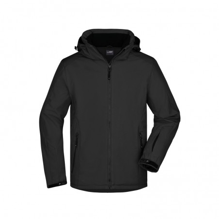 Elastic, padded softshell jacket