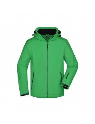 Elastic, padded softshell jacket