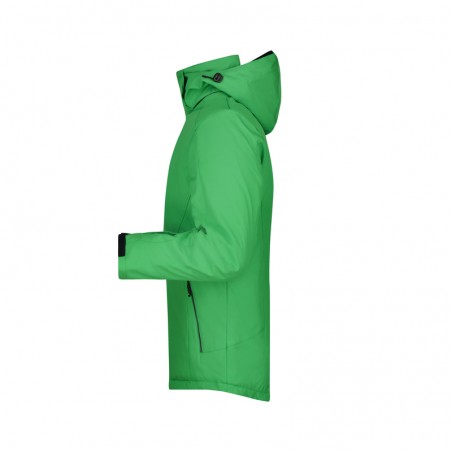 Elastic, padded softshell jacket