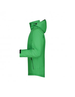 Elastic, padded softshell jacket