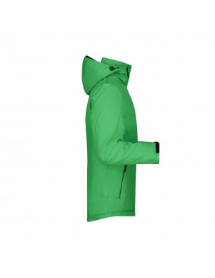 Elastic, padded softshell jacket