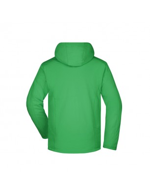 Elastic, padded softshell jacket