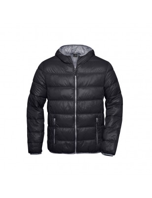 Ultra light down jacket with hood in casual style