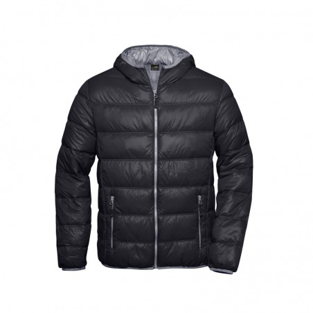 Ultra light down jacket with hood in casual style