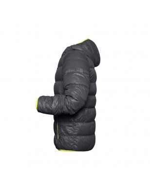 Ultra light down jacket with hood in casual style