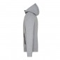 Hooded jacket with fashionable details in melange look