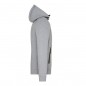 Hooded jacket with fashionable details in melange look