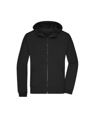 Hooded softshell jacket in sporty design