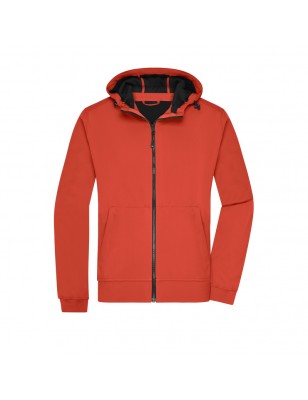 Hooded softshell jacket in sporty design