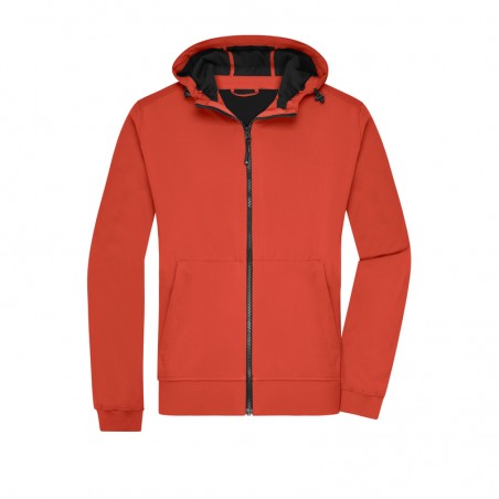 Hooded softshell jacket in sporty design