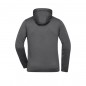 Fashionable hooded jacket made of 100% recycled polyester for sports and leisure