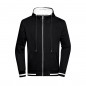 Hooded sweat jacket with zip