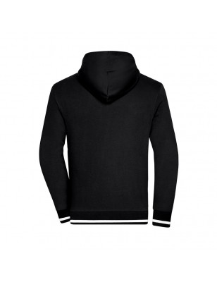 Hooded sweat jacket with zip