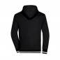 Hooded sweat jacket with zip