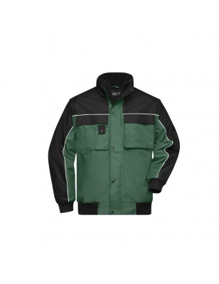 Durable, padded jacket with detachable sleeves