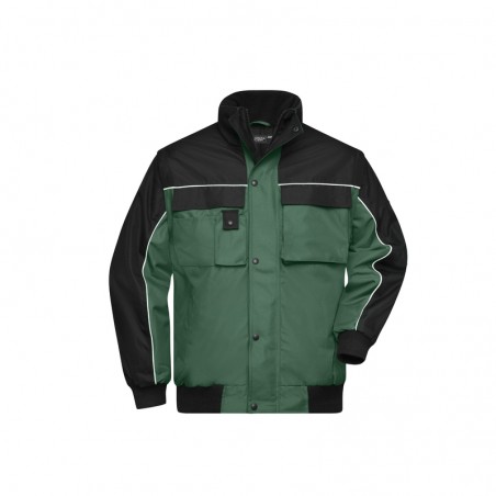 Durable, padded jacket with detachable sleeves