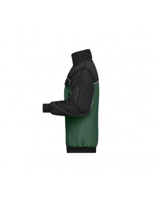 Durable, padded jacket with detachable sleeves