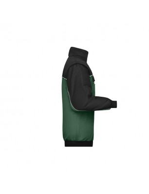 Durable, padded jacket with detachable sleeves